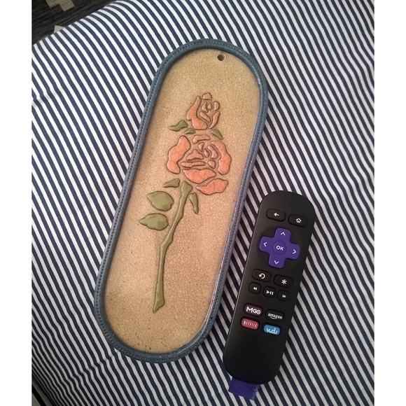 Vintage Spanish hanging tile glazed art stoneware - Picture 5 of 8